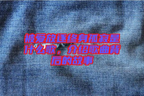 被愛(ài)放逐終身孤寂是什么歌，介紹歌曲背后的故事
