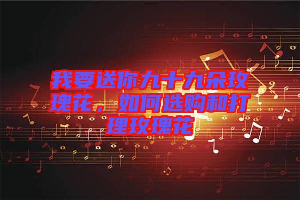 我要送你九十九朵玫瑰花，如何選購和打理玫瑰花