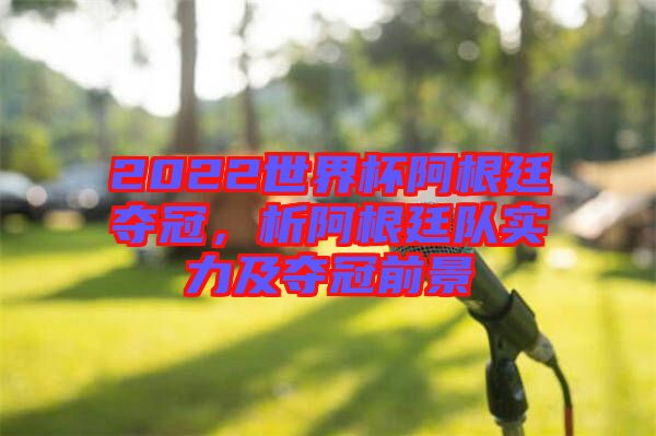 2022世界杯阿根廷奪冠，析阿根廷隊實力及奪冠前景