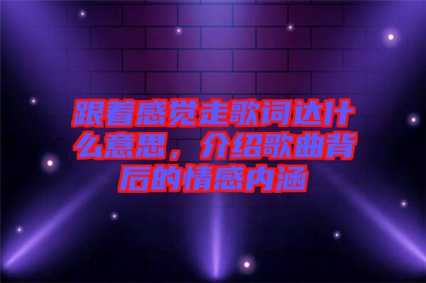 跟著感覺走歌詞達(dá)什么意思，介紹歌曲背后的情感內(nèi)涵