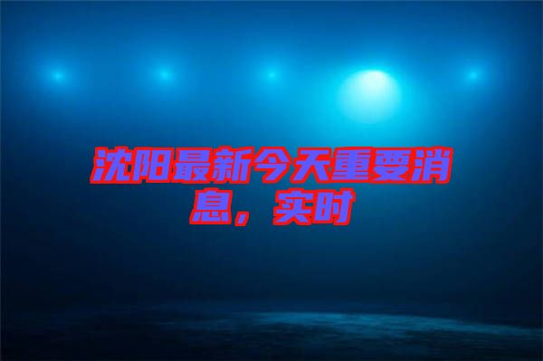 沈陽最新今天重要消息，實(shí)時(shí)