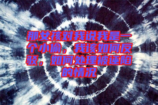 那女孩對我說我是一個小偷，我該如何反駁，如何處理被誣陷的情況
