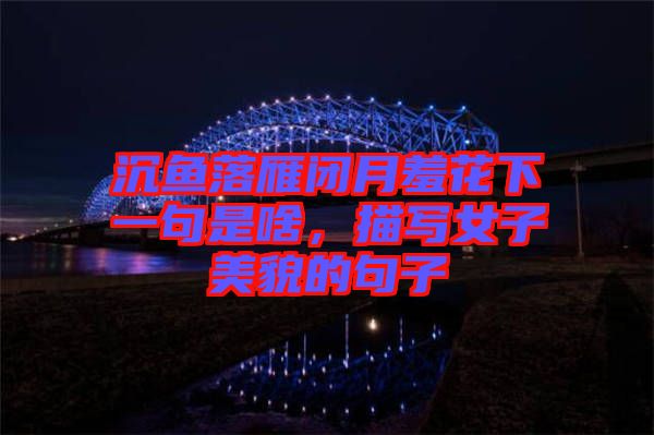 沉魚落雁閉月羞花下一句是啥，描寫女子美貌的句子