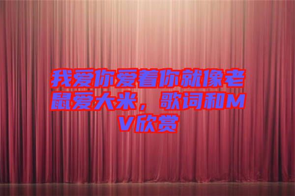 我愛你愛著你就像老鼠愛大米，歌詞和MV欣賞