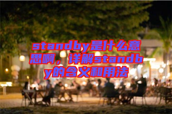 standby是什么意思啊，詳解standby的含義和用法