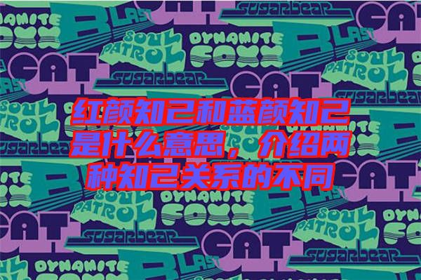 紅顏知己和藍(lán)顏知己是什么意思，介紹兩種知己關(guān)系的不同