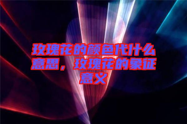 玫瑰花的顏色代什么意思，玫瑰花的象征意義