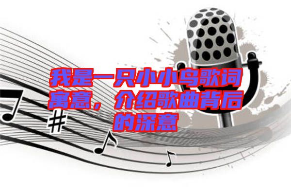 我是一只小小鳥歌詞寓意，介紹歌曲背后的深意