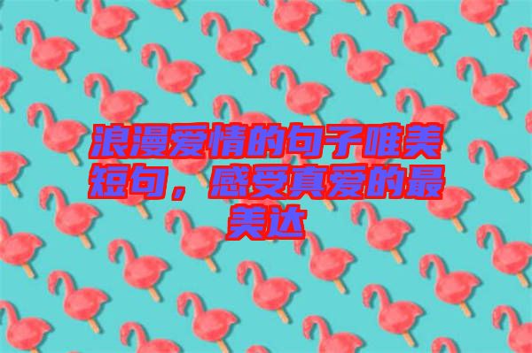 浪漫愛(ài)情的句子唯美短句，感受真愛(ài)的最美達(dá)