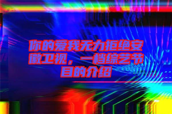 你的愛我無力拒絕安徽衛(wèi)視，一檔綜藝節(jié)目的介紹