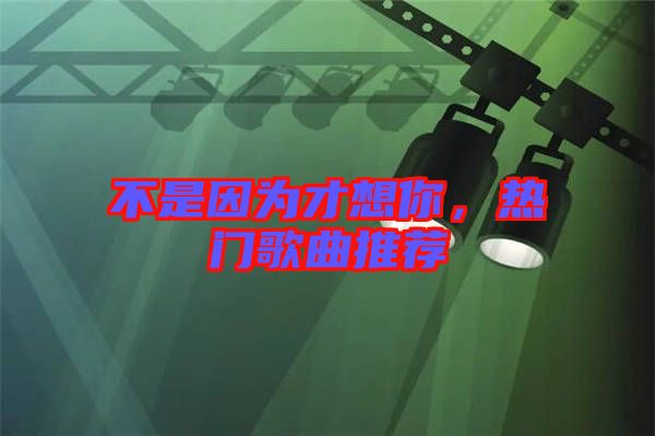 不是因?yàn)椴畔肽?，熱門歌曲推薦