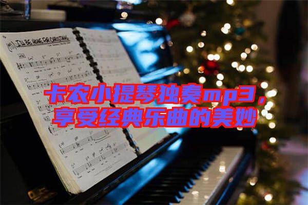 卡農(nóng)小提琴獨奏mp3，享受經(jīng)典樂曲的美妙