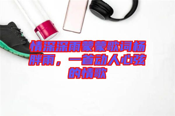 情深深雨蒙蒙歌詞楊胖雨，一首動(dòng)人心弦的情歌