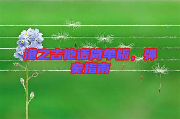 港之吉他譜簡單版，彈奏指南