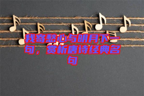 我寄愁心與明月下一句，賞析唐詩經(jīng)典名句