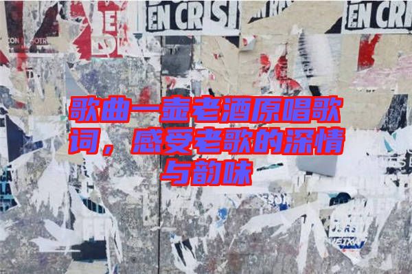 歌曲一壺老酒原唱歌詞，感受老歌的深情與韻味