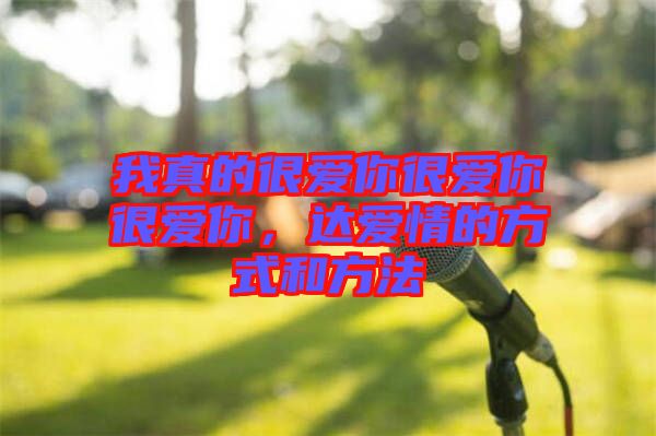 我真的很愛你很愛你很愛你，達愛情的方式和方法