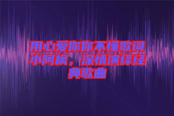 用心愛你你不懂歌詞小阿楓，深情演繹經(jīng)典歌曲