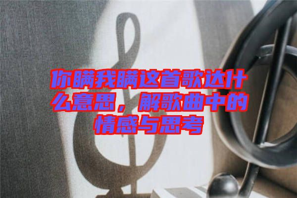 你瞞我瞞這首歌達(dá)什么意思，解歌曲中的情感與思考