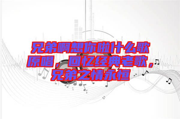 兄弟啊想你啦什么歌原唱，回憶經(jīng)典老歌，兄弟之情永恒