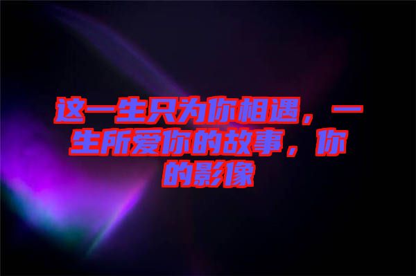 這一生只為你相遇，一生所愛你的故事，你的影像