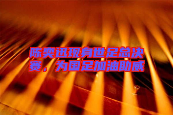 陳奕迅現(xiàn)身世足總決賽，為國足加油助威