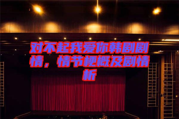 對不起我愛你韓劇劇情，情節(jié)梗概及劇情析