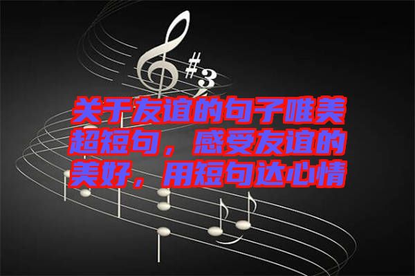 關于友誼的句子唯美超短句，感受友誼的美好，用短句達心情