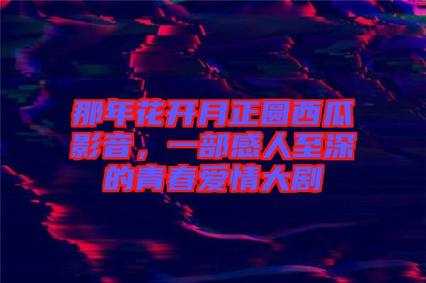 那年花開月正圓西瓜影音，一部感人至深的青春愛情大劇