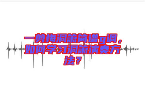 一剪梅洞簫簡(jiǎn)譜g調(diào)，如何學(xué)習(xí)洞簫演奏方法？