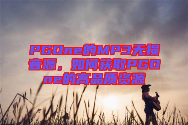 PGOne的MP3無損音源，如何獲取PGOne的高品質(zhì)資源