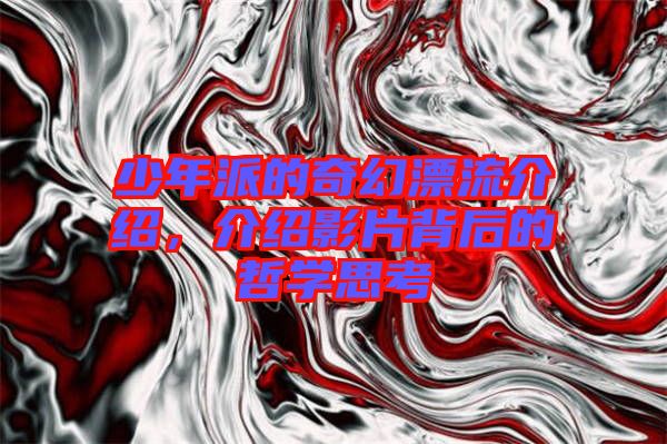 少年派的奇幻漂流介紹，介紹影片背后的哲學思考