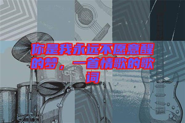 你是我永遠(yuǎn)不愿意醒的夢(mèng)，一首情歌的歌詞