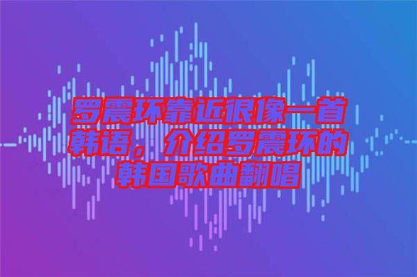 羅震環(huán)靠近很像一首韓語(yǔ)，介紹羅震環(huán)的韓國(guó)歌曲翻唱