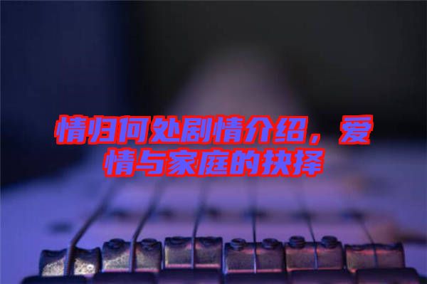 情歸何處劇情介紹，愛情與家庭的抉擇
