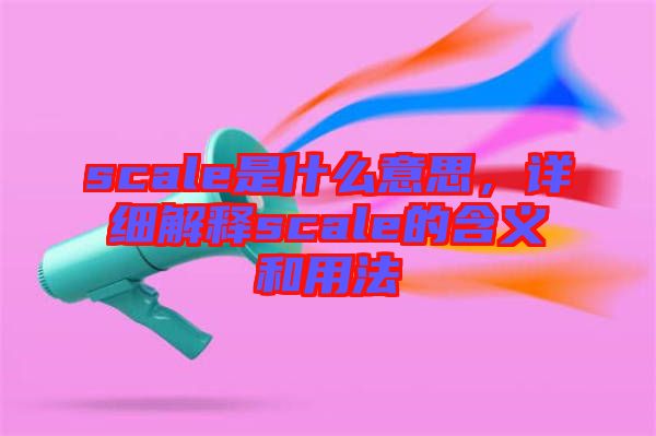 scale是什么意思，詳細解釋scale的含義和用法