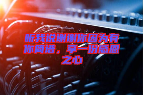 聽我說謝謝你因為有你簡譜，享一份感恩之心