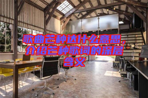 歌曲芒種達(dá)什么意思，介紹芒種歌詞的深層含義