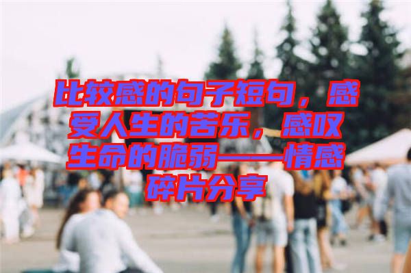 比較感的句子短句，感受人生的苦樂，感嘆生命的脆弱——情感碎片分享