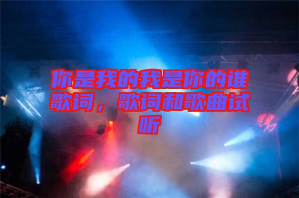 你是我的我是你的誰(shuí)歌詞，歌詞和歌曲試聽