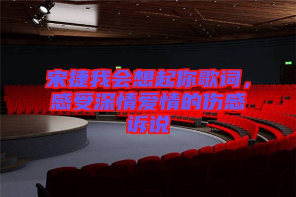 宋捷我會想起你歌詞，感受深情愛情的傷感訴說