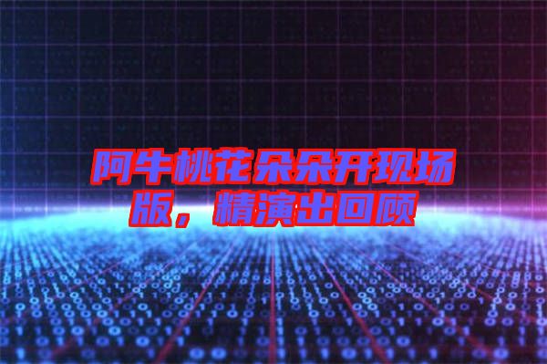 阿牛桃花朵朵開現(xiàn)場版，精演出回顧