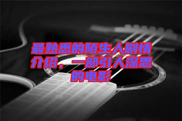 最熟悉的陌生人劇情介紹，一部引人深思的電影