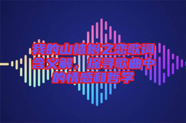 我的山楂樹之戀歌詞含義解，探尋歌曲中的情感和哲學(xué)