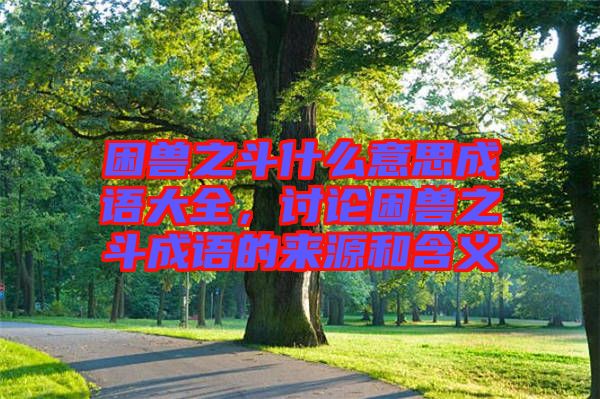 困獸之斗什么意思成語大全，討論困獸之斗成語的來源和含義