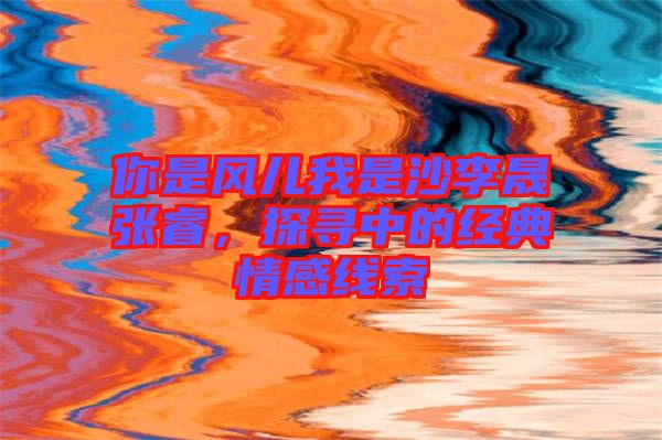 你是風(fēng)兒我是沙李晟張睿，探尋中的經(jīng)典情感線索