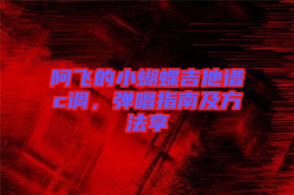阿飛的小蝴蝶吉他譜c調(diào)，彈唱指南及方法享
