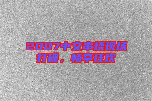 2007中文串燒現(xiàn)場(chǎng)打碟，暢享狂歡