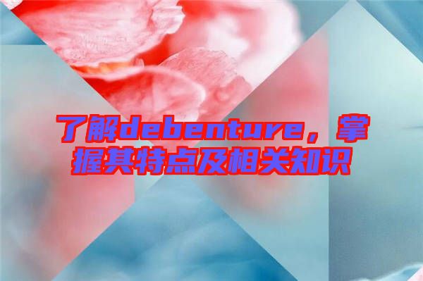 了解debenture，掌握其特點(diǎn)及相關(guān)知識(shí)