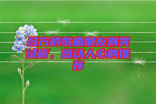 呂方的歌曲朋友別哭試聽，感動(dòng)人心的推薦